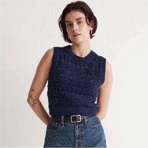 Madewell crochet knit sweater vest